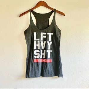 FAT BAR APPAREL | charcoal gray athletic tank top